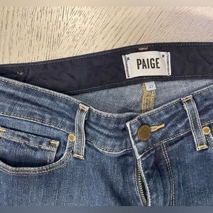 PAIGE Women's blue dark wash denim Kylie Crop Skinny Jeans Size 27.used